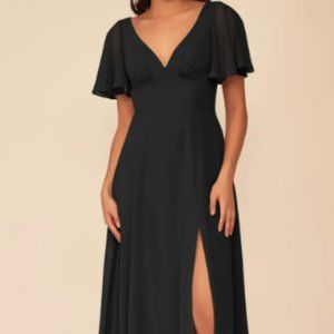 Black Azazie Chiffon Bridemaids Dress